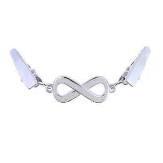 Vestklem infinity zilver 9x1.5cm