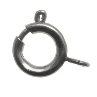 Stainless steel veerring sluiting 7.5x5x1.5mm antiek zilver 5stuks DB Y2013