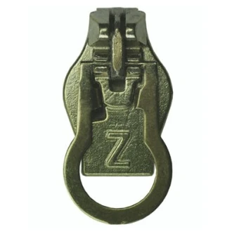 Ritssluiting 10A brons voor deelbare metaal of kunststof ritsen van ZlideOn 081.10707