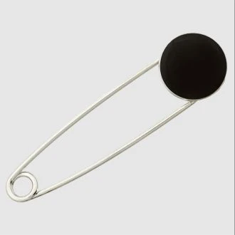 Kiltspeld met ronde cabochon zwart 70mm van UNION KNOPF 501036.8082