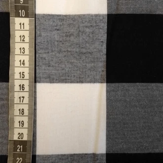 Zwart witte ruit stof 100% katoen 150cm breed