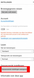 Edge geavenceerde instellingen Edge geavenceerde instellingen