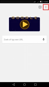 Android chrome menu Android chrome menu
