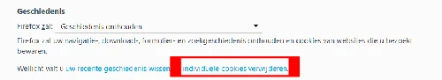 Firefox individuele cookies Firefox individuele cookies